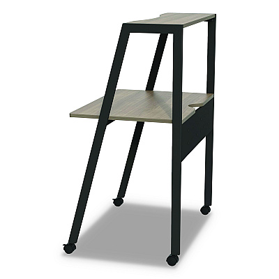 Linea Italia Kompass Flexible Home/Office Desk, 33" x 23.75" x 48", Natural Walnut (LITSH764NW)