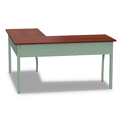 Linea Italia Trento Line L-Shaped Desk, 59.13" x 59.13" x 29.5", Cherry (LITTR737CH)