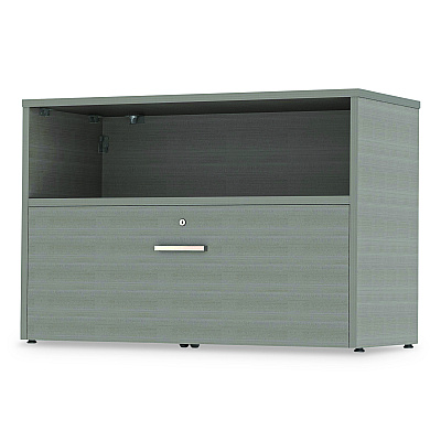 Linea Italia Urban 36" Credenza, Bottom Pedestal, 35.25w x 15.25d x 23.75h, Ash (LITUR604ASH)