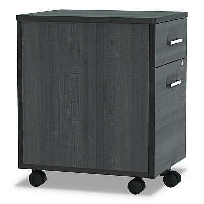Linea Italia Trento Line Mobile Pedestal File, Left or Right, 2-Drawers: Box/File, Legal/Letter, Mocha, 16.5" x 19.75" x 23.63" (LITTR752MOC)