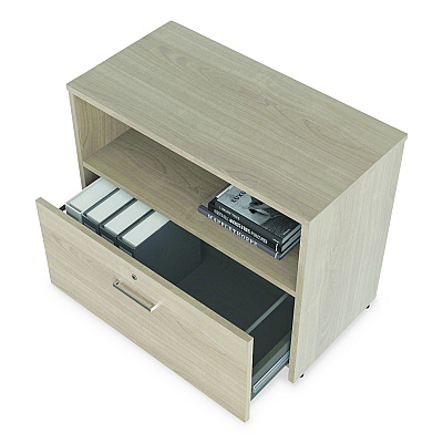 Linea Italia Urban 36" Credenza, Bottom Pedestal, 35.25w x 15.25d x 23.75h, Natural Walnut (LITUR604NW)