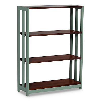 Linea Italia Trento Line Bookcase, Three-Shelf, 31.5w x 11.5d x 43.25h, Cherry (LITTR735CH)