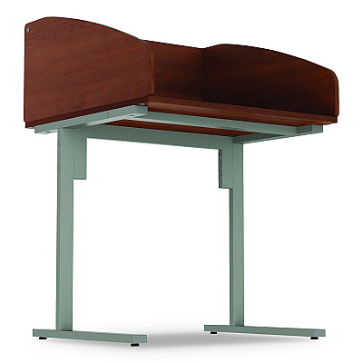 Linea Italia Study Carrell Starter Unit, 2-Leg, 31.25 x 23.5 x 45.25, Cherry (LITSC801CH)