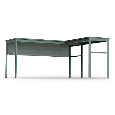 Linea Italia Urban Series L- Shaped Desk, 59" x 59" x 29.5", Ash (LITUR602ASH)