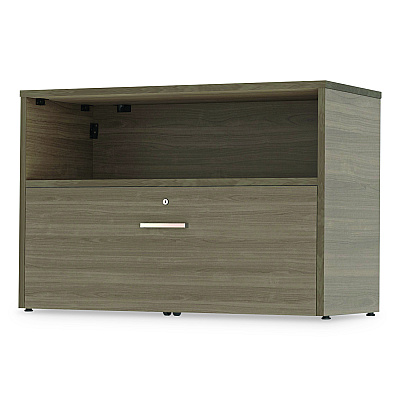 Linea Italia Urban 36" Credenza, Bottom Pedestal, 35.25w x 15.25d x 23.75h, Natural Walnut (LITUR604NW)