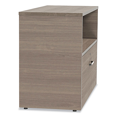 Linea Italia Urban 36" Credenza, Bottom Pedestal, 35.25w x 15.25d x 23.75h, Natural Walnut (LITUR604NW)
