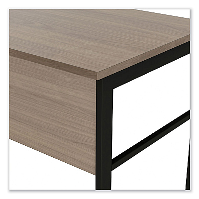 Linea Italia Urban Series Desk Workstation, 47.25" x 23.75" x 29.5", Natural Walnut (LITUR600NW)