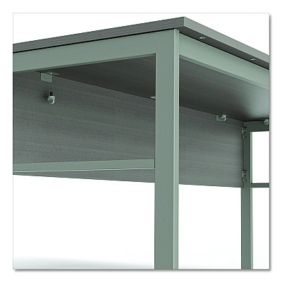 Linea Italia Urban Series L- Shaped Desk, 59" x 59" x 29.5", Ash (LITUR602ASH)