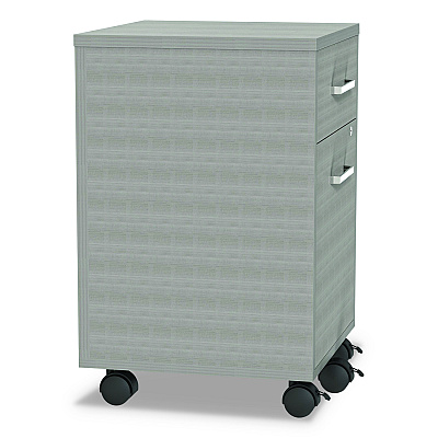 Linea Italia Urban Mobile File Pedestal, Left or Right, 2-Drawers: Box/File, Legal/A4, Ash, 16" x 15.25" x 23.75" (LITUR610ASH)