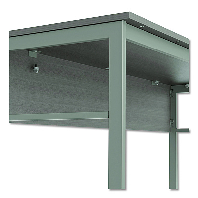 Linea Italia Urban Series Desk Workstation, 47.25" x 23.75" x 29.5", Ash (LITUR600ASH)