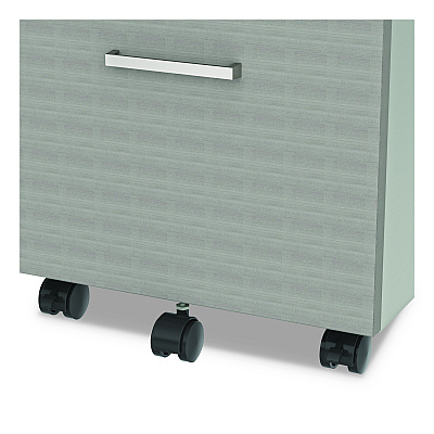 Linea Italia Urban Mobile File Pedestal, Left or Right, 2-Drawers: Box/File, Legal/A4, Ash, 16" x 15.25" x 23.75" (LITUR610ASH)
