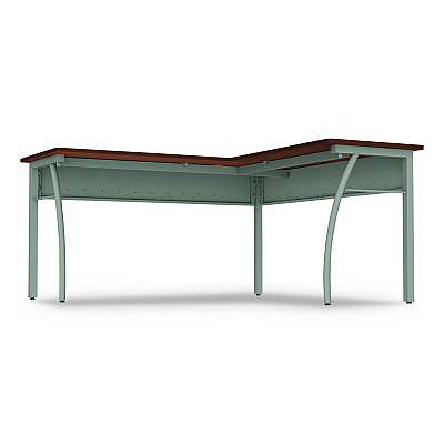 Linea Italia Trento Line L-Shaped Desk, 59.13" x 59.13" x 29.5", Cherry (LITTR737CH)
