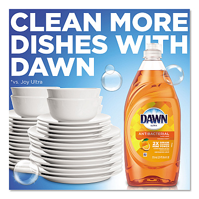 Dawn Ultra Antibacterial Dishwashing Liquid, Orange, 40 oz Bottle (PGC91092EA)