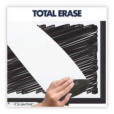 Quartet Classic Series Total Erase Dry Erase Boards, 96 x 48, White Surface, Black Aluminum Frame (QRTS538B)