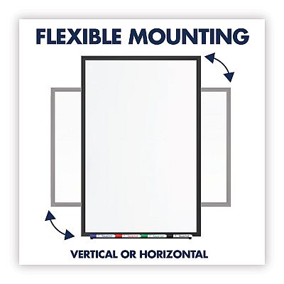 Quartet Classic Series Total Erase Dry Erase Boards, 36 x 24, White Surface, Black Aluminum Frame (QRTS533B)