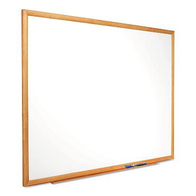 Quartet Classic Series Total Erase Dry Erase Boards, 36 x 24, White Surface, Oak Fiberboard Frame (QRTS573)