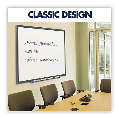Quartet Classic Series Total Erase Dry Erase Boards, 36 x 24, White Surface, Black Aluminum Frame (QRTS533B)
