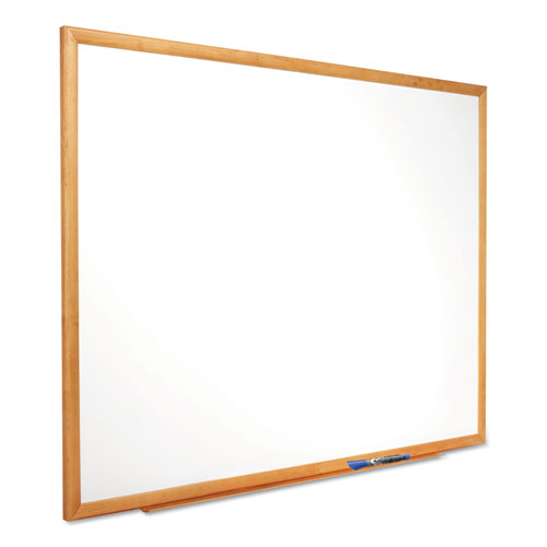 Quartet Classic Series Total Erase Dry Erase Boards, 72 x 48, White Surface, Oak Fiberboard Frame (S577)