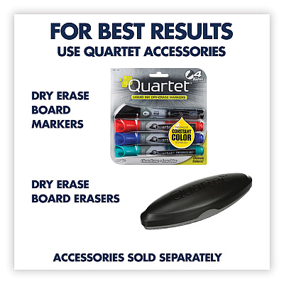 Quartet Classic Series Total Erase Dry Erase Boards, 36 x 24, White Surface, Black Aluminum Frame (QRTS533B)