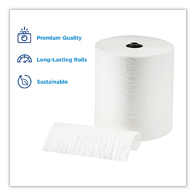 Georgia Pacific Professional EnMotion Paper Towels, 1-Ply, 8.25" x 420 ft, White, 6 Rolls/Carton (GPC89410)