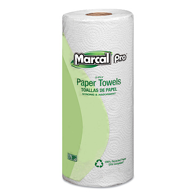 Marcal PRO 100% Premium Recycled Kitchen Roll Towels, 2-Ply, 11 x 9, White, 70/Roll, 30 Rolls/Carton (MRC630)