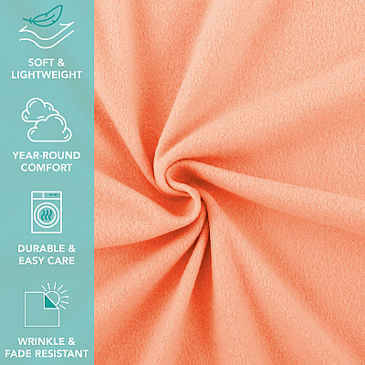 Cozy Soft Polar Fleece Throw 50x60 Coral (case Of 24) (FLC-PLR-5060-6PK-CO)