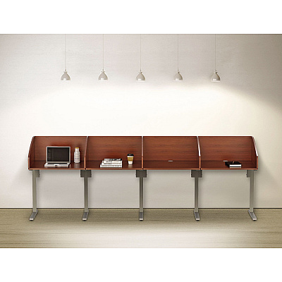Linea Italia Study Carrell Add On, 1-Leg, 31.25 x 23.25 x 45.25, Cherry (LITSC802CH)