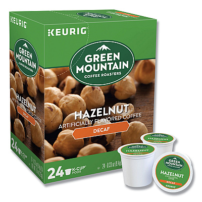 Green Mountain Coffee Roasters Roasters Roasters Hazelnut Decaf Coffee K-Cups, 96/Carton (GMT7792CT)