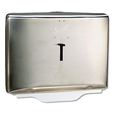 Scott Personal Seat Cover Dispenser, 16.6 x 2.5 x 12.3, Stainless Steel (KCC09512)