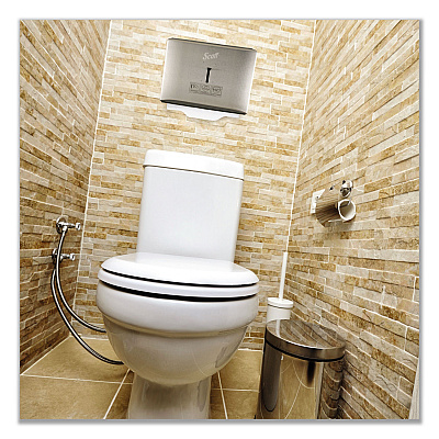 Scott Personal Seat Cover Dispenser, 16.6 x 2.5 x 12.3, Stainless Steel (KCC09512)