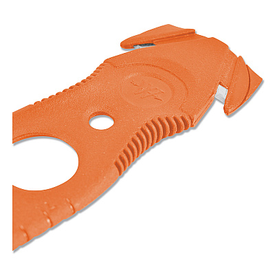 Westcott Safety Cutter, 1.2" Blade, 5.75" Plastic Handle, Orange, 5/Pack (ACM17521)