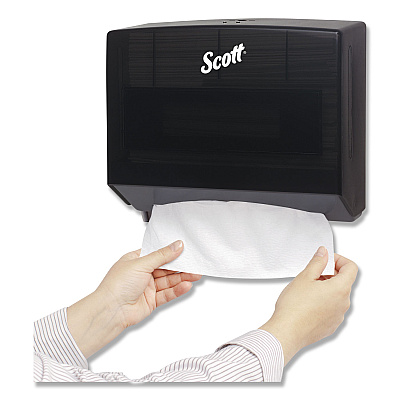 Scottfold Folded Towel Dispenser, 10.75 x 4.75 x 9, Black (KCC09215)