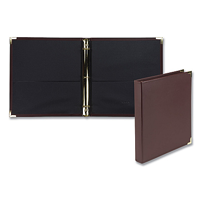 Samsill Classic Collection Ring Binder, 3 Rings, 1" Capacity, 11 x 8.5, Burgundy (SAM15134)