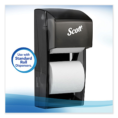 Scott Essential Standard Roll Bathroom Tissue for Business, Septic Safe, 2-Ply, White, 550 Sheets/Roll (KCC04460RL)
