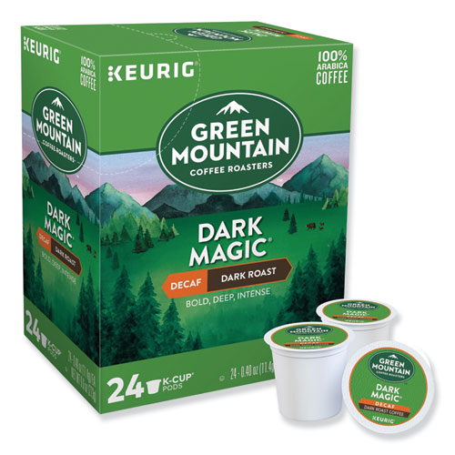 Green Mountain Coffee Roasters Roasters Roasters Dark Magic Decaf Extra Bold Coffee K-Cups, 96/Carton (4067CT)