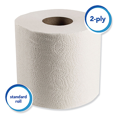Scott Essential Standard Roll Bathroom Tissue for Business, Septic Safe, 2-Ply, White, 550 Sheets/Roll (KCC04460RL)