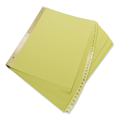 Universal Deluxe Preprinted Plastic Coated Tab Dividers with Black Printing, 31-Tab, 1 to 31, 11 x 8.5, Buff, 1 Set (UNV20813)
