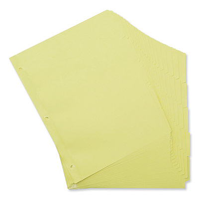 Universal Self-Tab Index Dividers, 5-Tab, 11 x 8.5, Buff, 36 Sets (UNV20836)