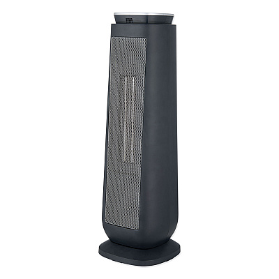 Alera Ceramic Heater Tower with Remote Control, 1,500 W, 7.17 x 7.17 x 22.95, Black (ALEHECT24)