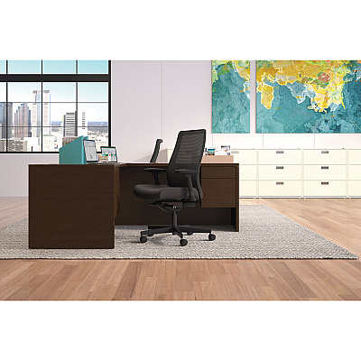 HON Endorse Mesh Mid-Back Work Chair, Supports Up to 300 lb, 17.5" to 21.75" Seat Height, Black (HONLWIM2ACU10)