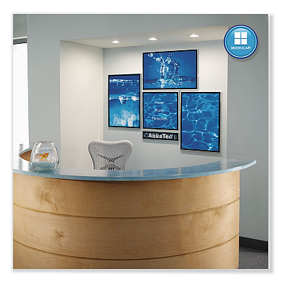 Quartet Matrix Magnetic Boards, 23 x 23, White Surface, Silver Aluminum Frame (QRTM2323)