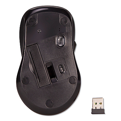 Innovera Hyper-Fast Scrolling Mouse, 2.4 GHz Frequency/26 ft Wireless Range, Right Hand Use, Black (IVR62500)