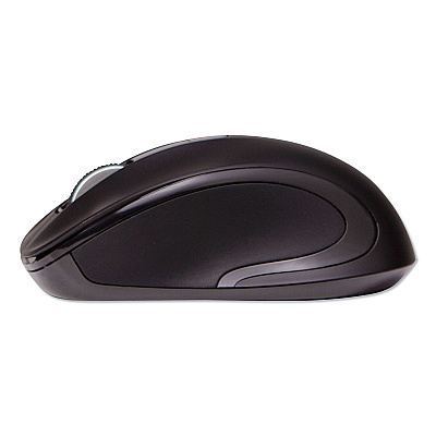 Innovera Mid-Size Wireless Optical Mouse with Micro USB, 2.4 GHz Frequency/26 ft Wireless Range, Right Hand Use, Black (IVR61500)