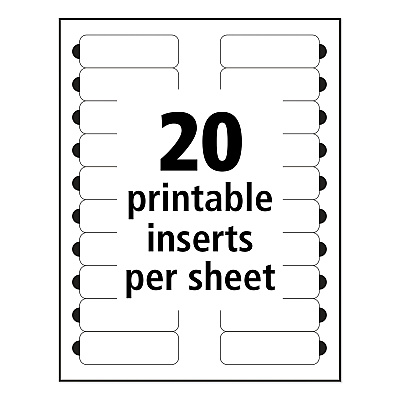 Avery The Mighty Badge Name Badge Holder Kit, Horizontal, 3 x 1, Laser, Silver, 50 Holders/120 Inserts (AVE71208)