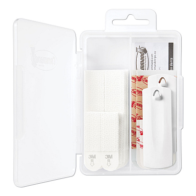 Command Picture Hanging Kit, Assorted Sizes, Plastic, White, 1 lb; 4 lb Capacities, 24 Pieces/Pack (MMM17221ES)