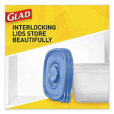 Glad Deep Dish Food Storage Containers, 64 oz, Plastic, 3/Pack (CLO70045PK)