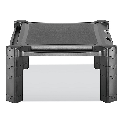 Innovera Large Monitor Stand with Cable Management, 12.99" x 17.1" x 6.6", Black, Supports 22 lbs (IVR55051)