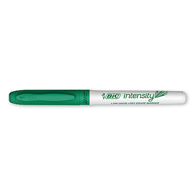 BIC Intensity Low Odor Fine Point Dry Erase Marker, Fine Bullet Tip, Green, Dozen (BICGDE11GN)