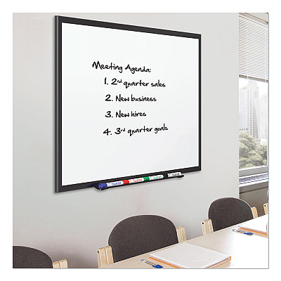Quartet Classic Series Porcelain Magnetic Dry Erase Board, 60 x 36, White Surface, Black Aluminum Frame (QRT2545B)