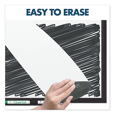 Quartet Classic Series Porcelain Magnetic Dry Erase Board, 96 x 48, White Surface, Black Aluminum Frame (QRT2548B)